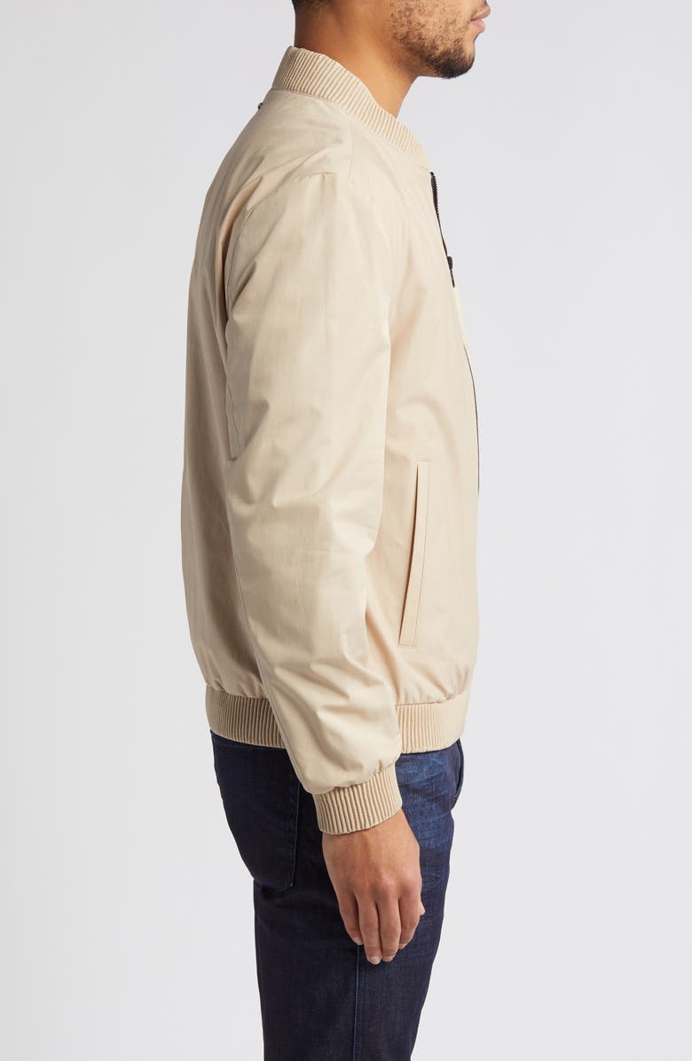 HUGO Ukashi Zip Front Stretch Cotton Jacket, Alternate, color, Medium Beige