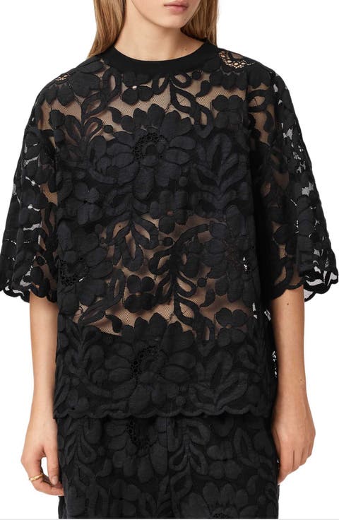 Amelie Floral Lace T-Shirt