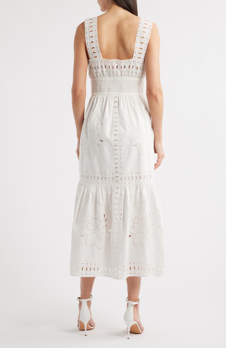 Rails Fawn Eyelet Embroidered Smocked Waist Cotton Sundress, Alternate, color, 