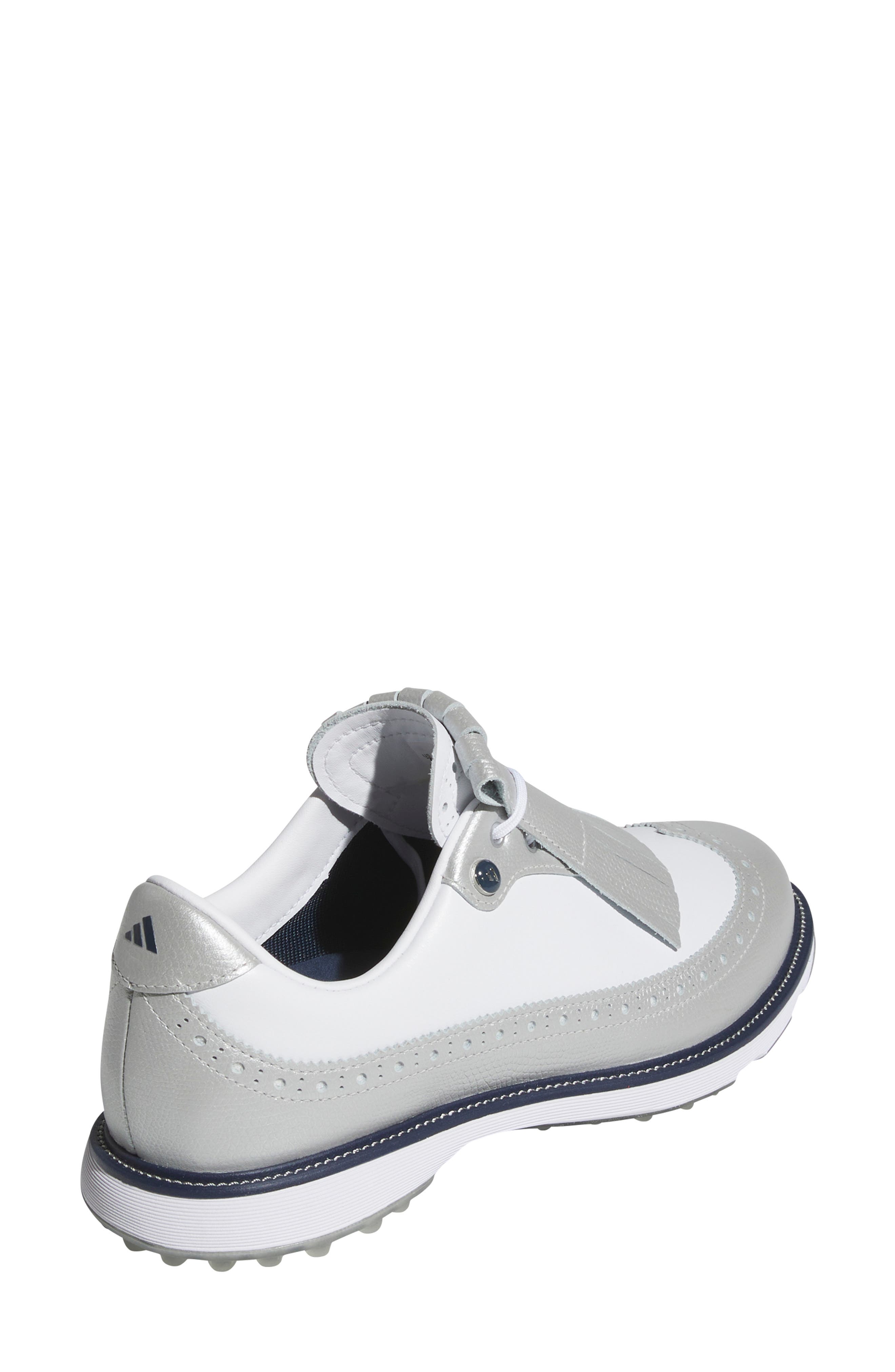 adidas MC Zoysia Spikeless Waterproof Golf Shoe, Alternate, color, White/ Wonder Blue/Navy