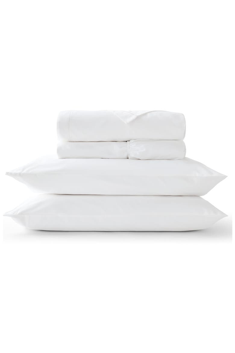 Premium Luxury Sateen Cotton Sheet Set Bundles, Main, color, White