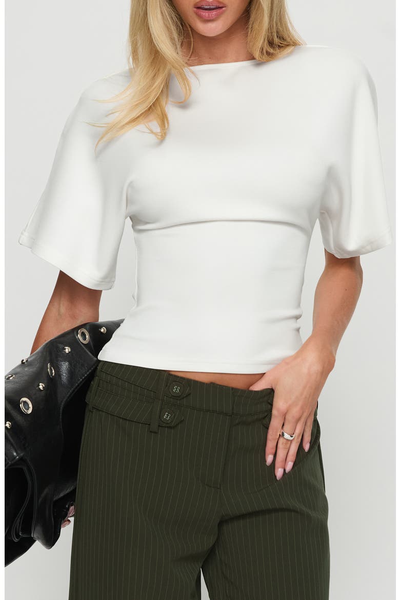 Arazia Crop Dolman Sleeve Knit Top, Main, color, WHITE