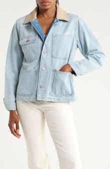 Canvas Collar Denim Barn Jacket