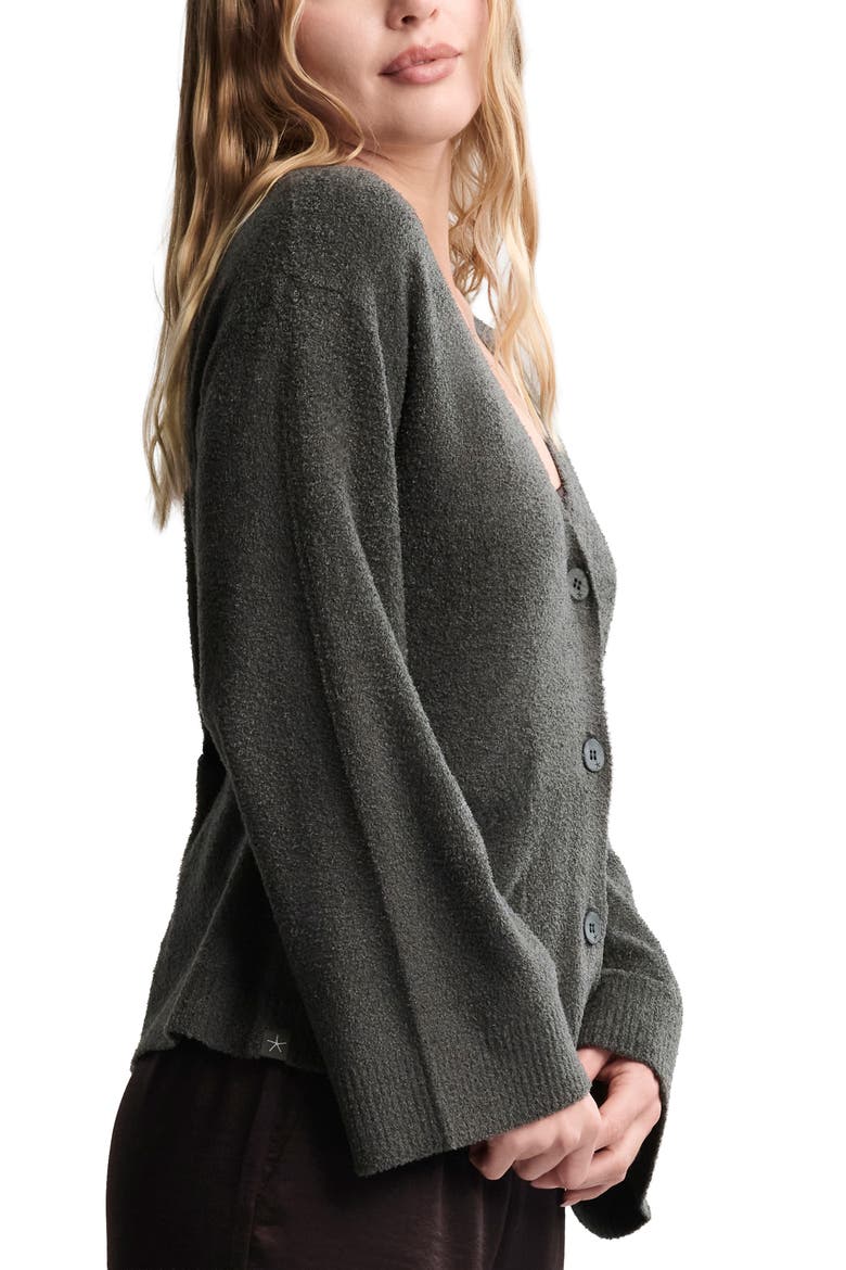 CozyChic® Ultra Lite® Flare Sleeve Button-Up Top, Alternate, color, DARK MOSS
