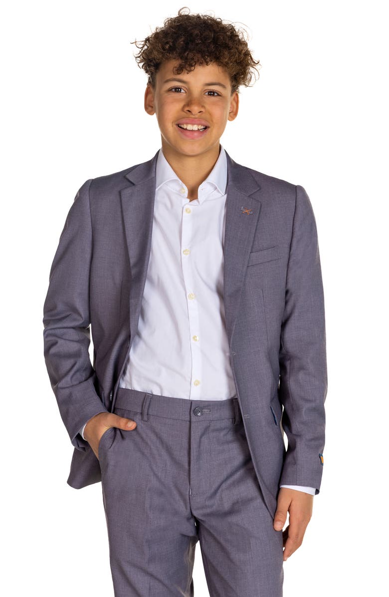 OppoSuits Kids' Grey Two-Piece Suit, Alternate, color, Grey