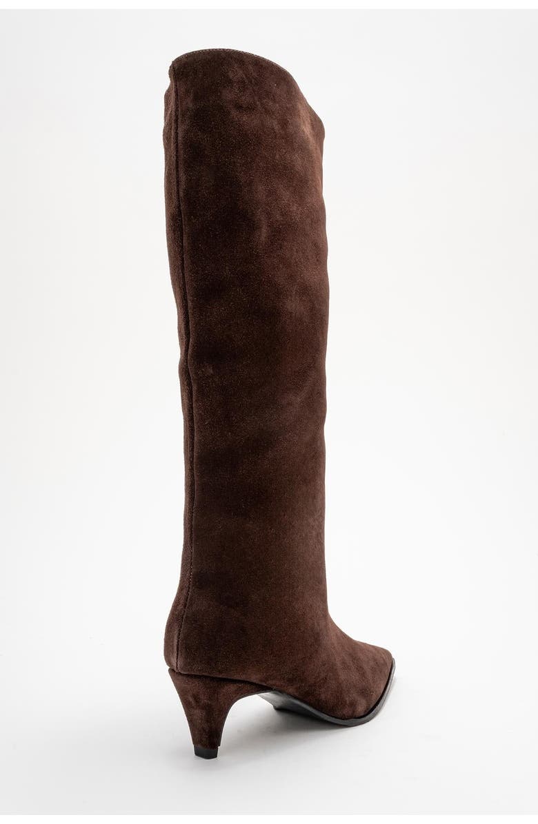 Forever & Always Shoes Siora Leather Knee High Boot, Alternate, color, Brown Suede Leather