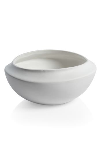 Zodax Antequera Ceramic Decorative Bowl In White
