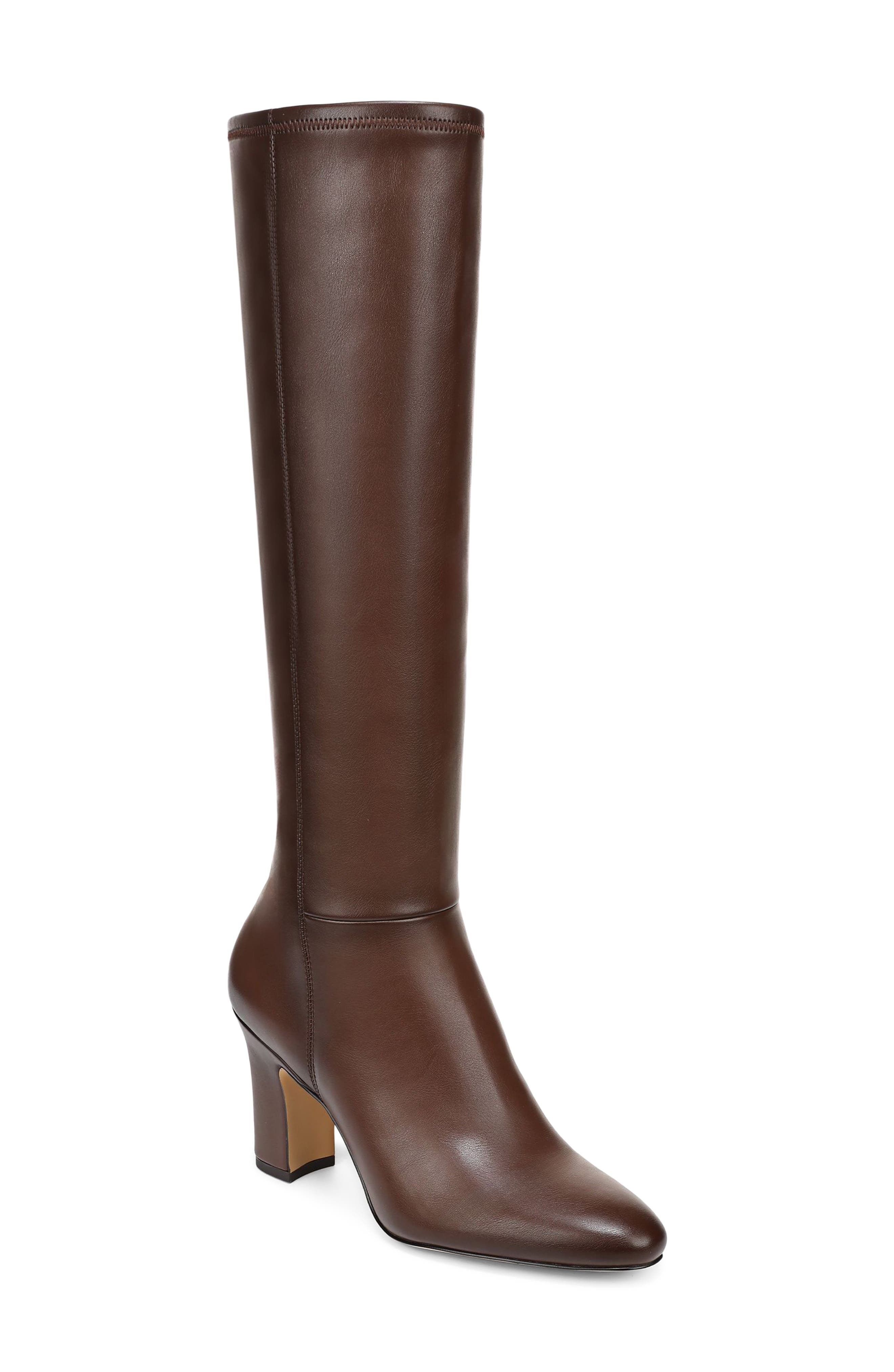 Flexa Joicy Pointed Toe Knee High Boot, Main, color, BROWN