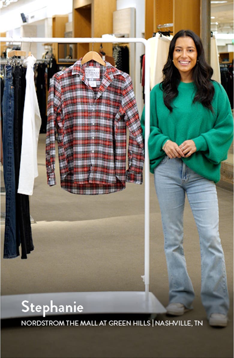 Eileen Plaid Relaxed Fit Cotton Button-Up Shirt, sales video thumbnail