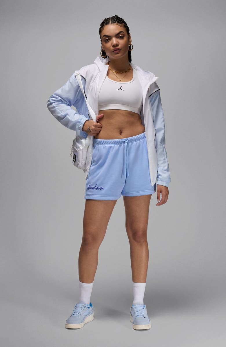 Jordan Brooklyn Fleece Sweat Shorts, Alternate, color, Aluminum/ White