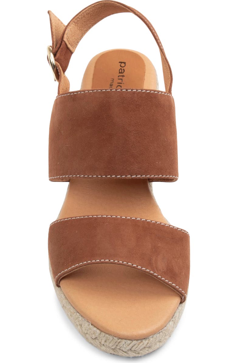 patricia green Birch Slingback Espadrille Platform Wedge Sandal, Alternate, color, Cognac Suede