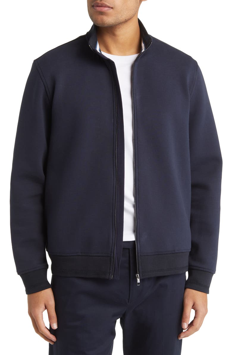Ted Baker London Tymos Regular Fit Zip-Up Cotton Jacket, Main, color, 