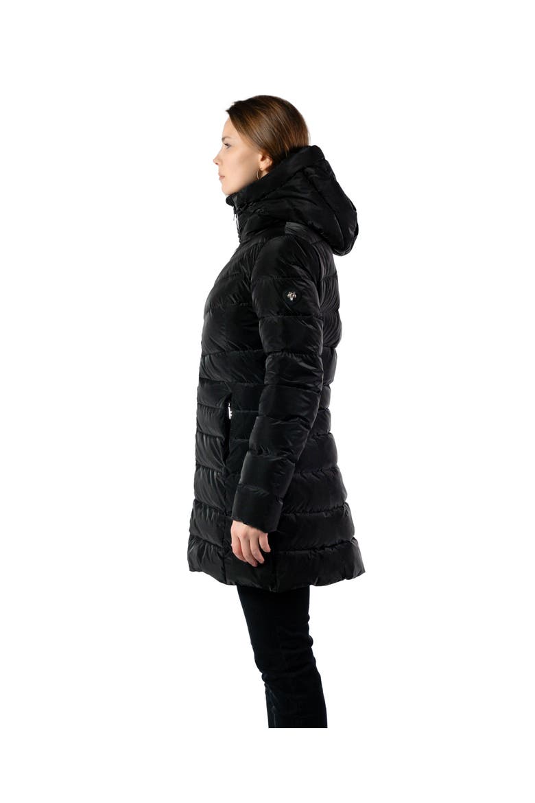 Women's Long Robin Medium Weight Coat EXTRA LONG SLEEVES!, Alternate, color, BLACK DIAMOND