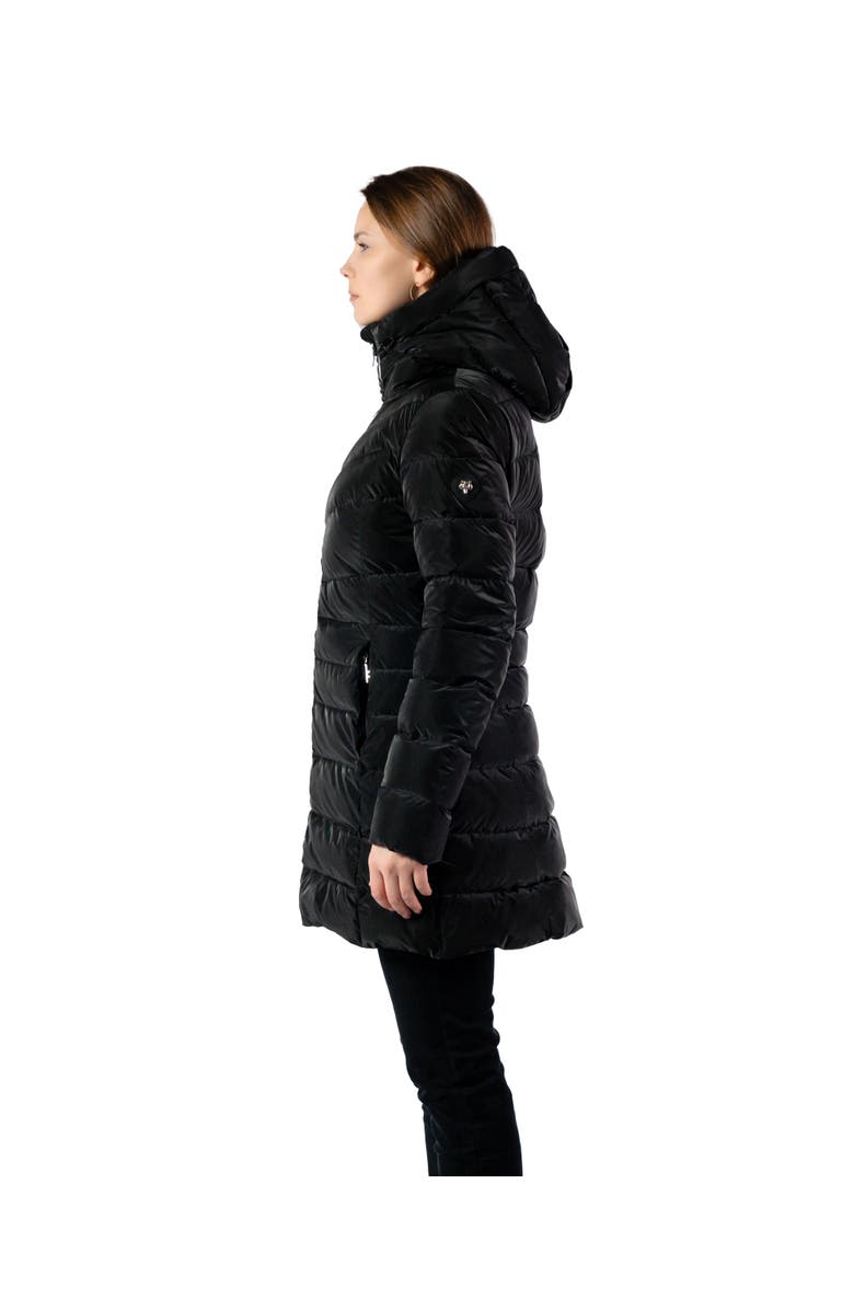 Woodpecker Women's Long Robin Medium Weight Coat EXTRA LONG SLEEVES!, Alternate, color, Black Diamond