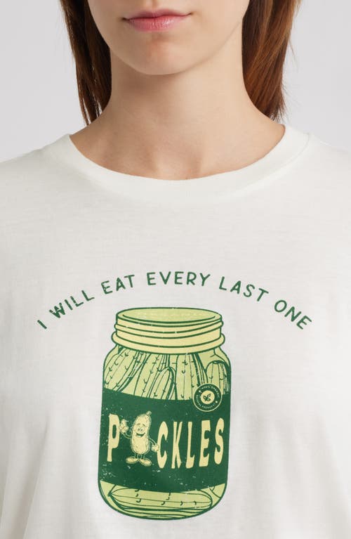 Vinyl Icons Pickles Graphic T-shirt In White