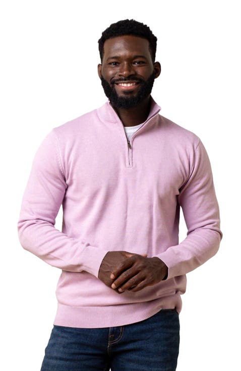 Men's Organic Fine Gauge Half Zip Sweater