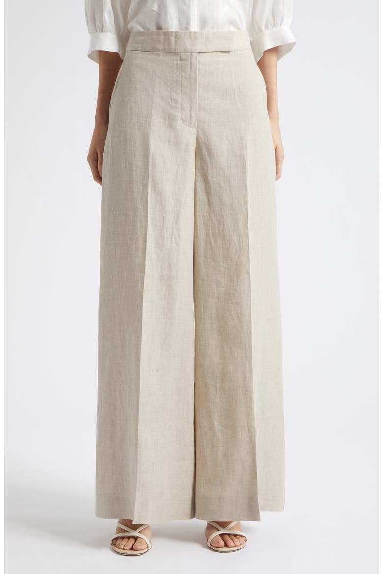 Kit Wide Leg Linen Pants, Main, color, NEUTRAL