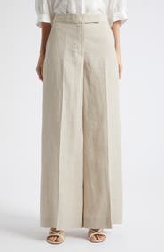 Reiss Kit Wide Leg Linen Pants
