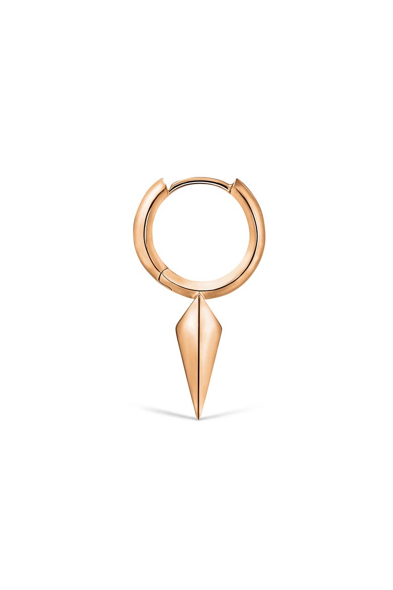 Faceted Single Long Spike Hoop Earring, Alternate, color, ROSE GOLD