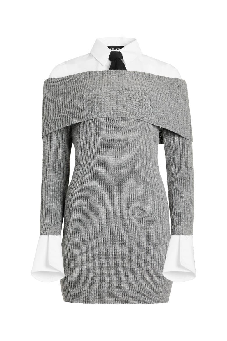 Elodie Sweater Dress, Alternate, color, Heathered Grey
