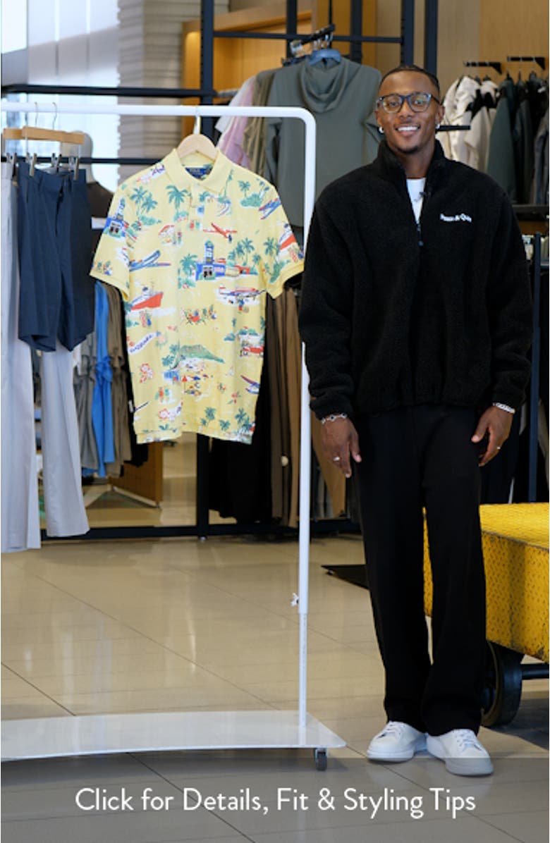 Aloha Print Classic Fit Cotton Piqué Polo, sales video thumbnail