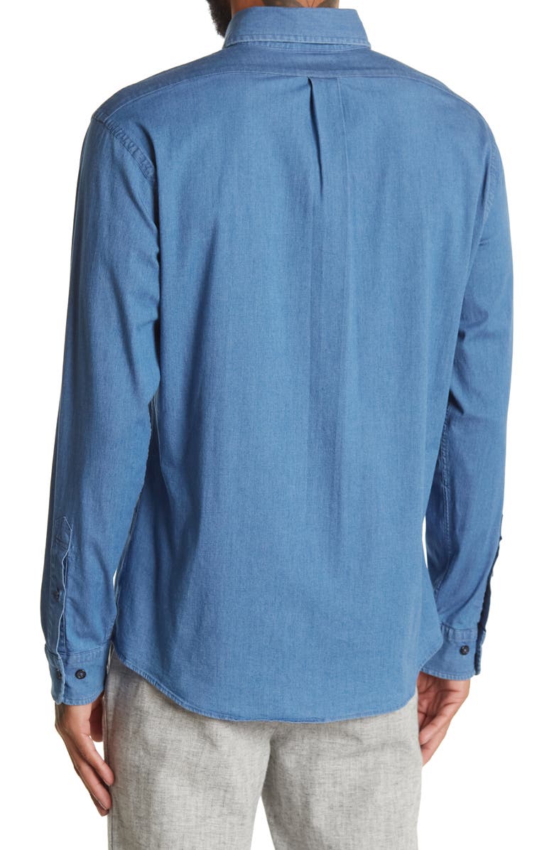 Brooks Brothers Regent Fit Denim Shirt, Alternate, color, 