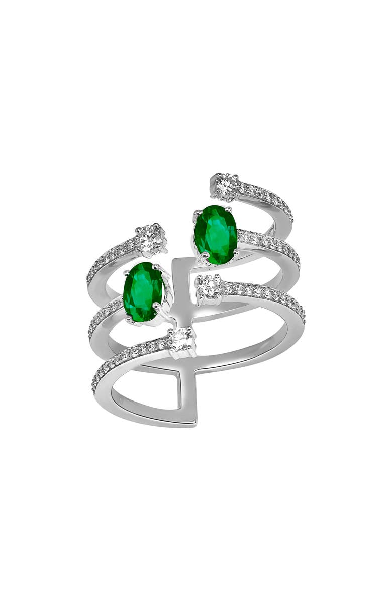 Hueb Spectrum Emerald & Diamond Ring, Main, color, 