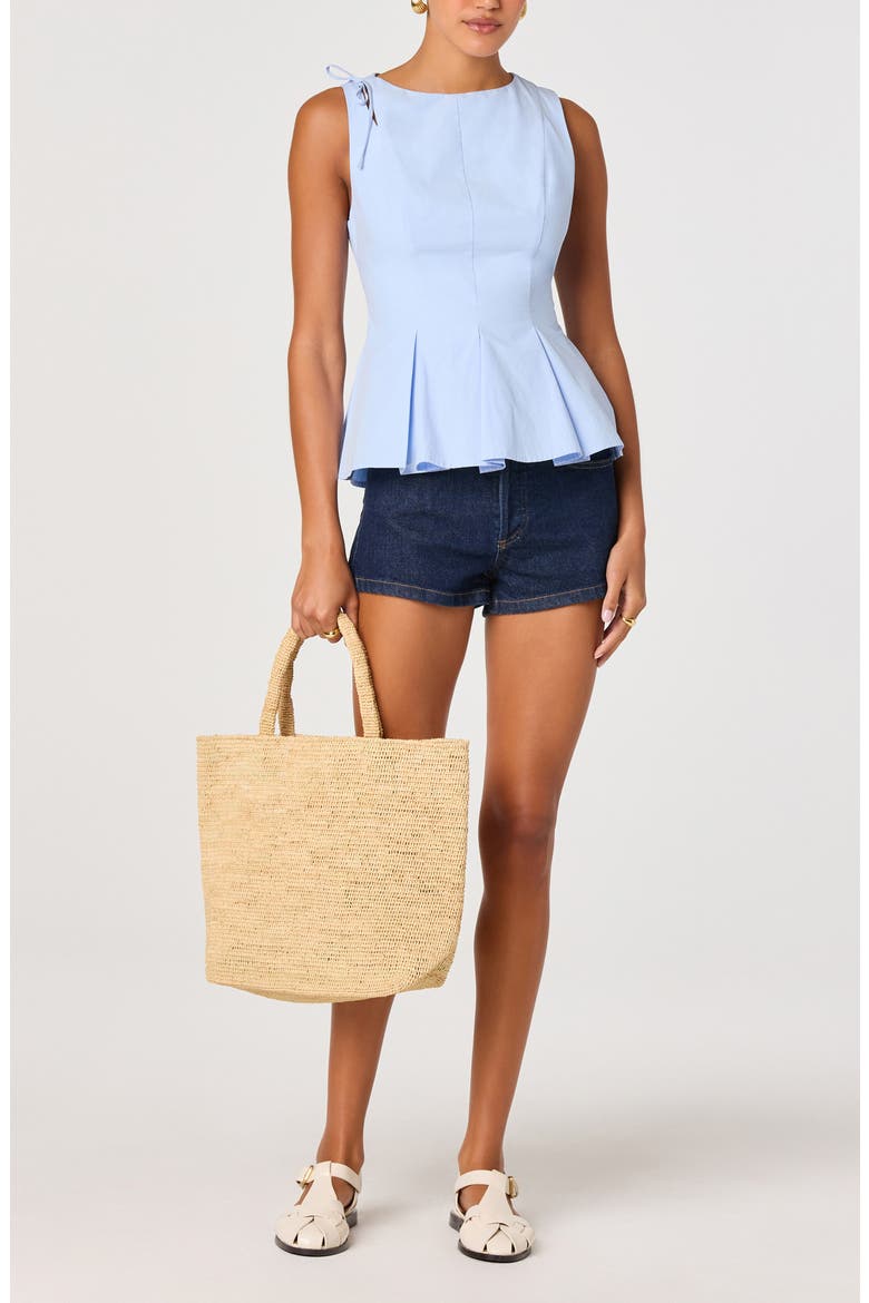 Kalish Sleeveless Peplum Top, Alternate, color, BLUE