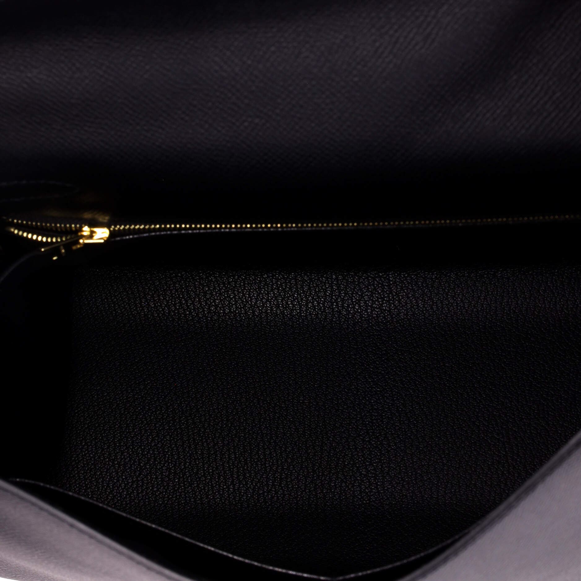 Pre-Owned Hermes Kelly Handbag Black Epsom with Gold Hardware 28, Alternate, color, Noir