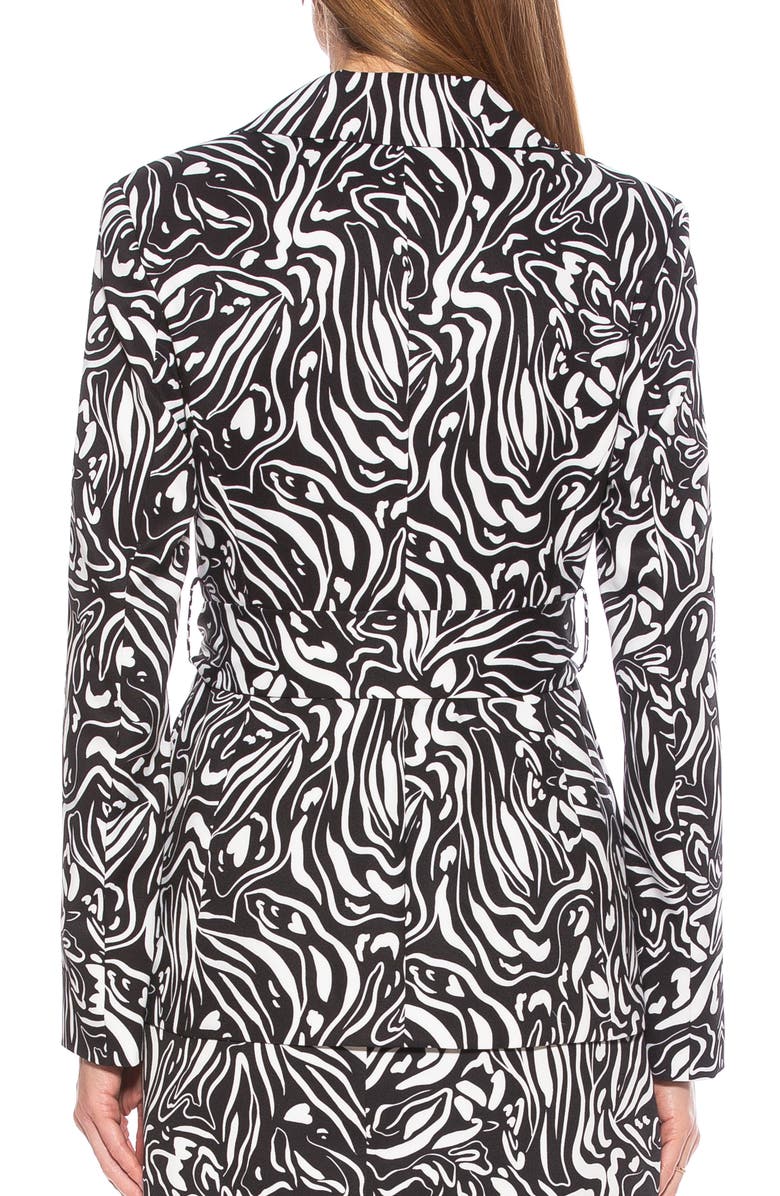 Alexia Admor Olya Jacket Blazer, Alternate, color, Zebra