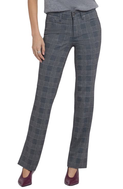 Sculpt-Her™ Marilyn Glen Plaid Straight Leg Ponte Pants