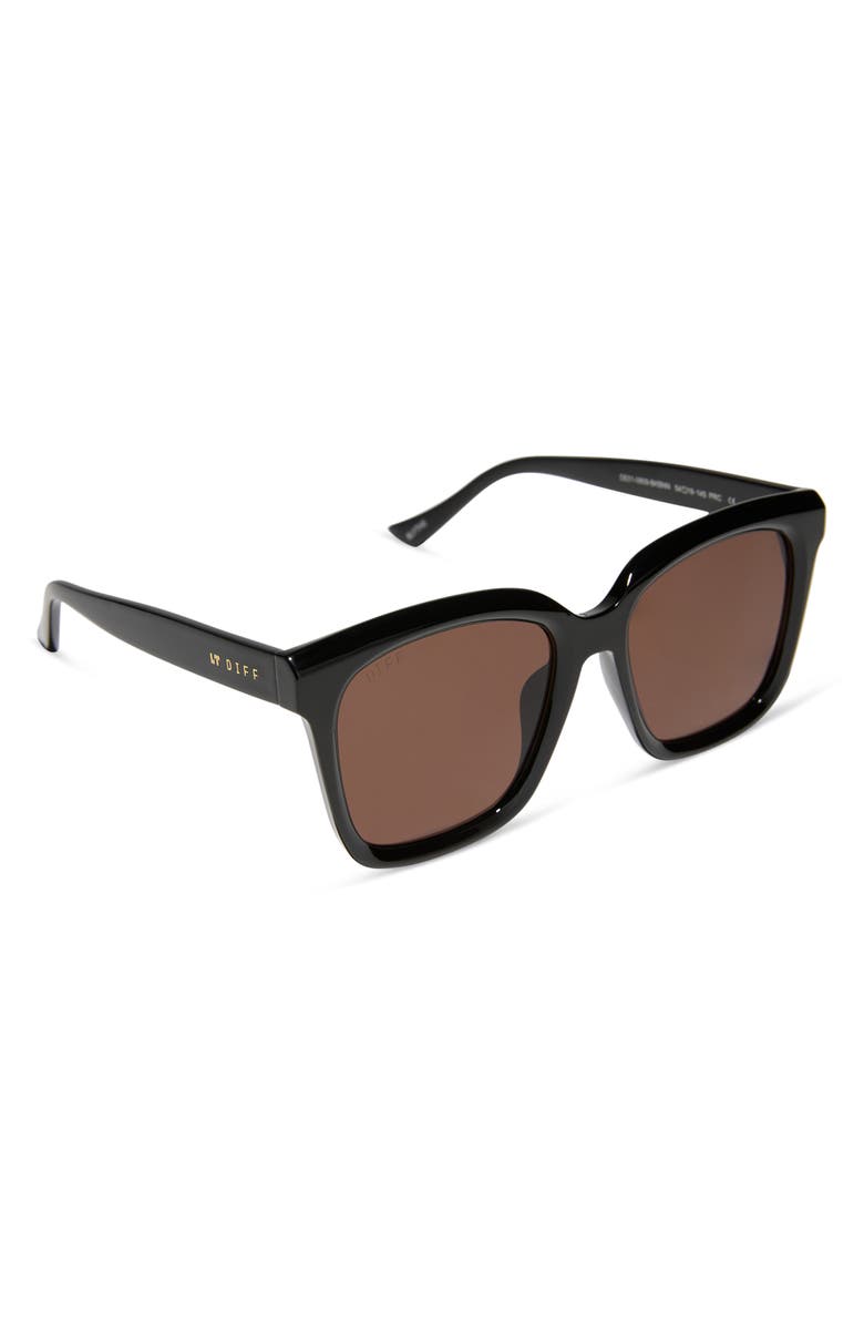 DIFF 54mm Blythe Cat Eye Sunglasses, Alternate, color, Black Brown