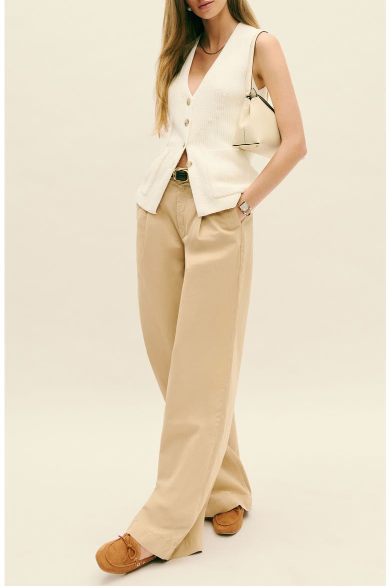 Faye Organic Cotton Sweater Vest, Alternate, color, GOSSAMER