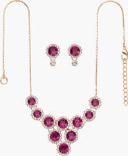 Modenaire Elegant Necklace and Dangle Earrings Set
