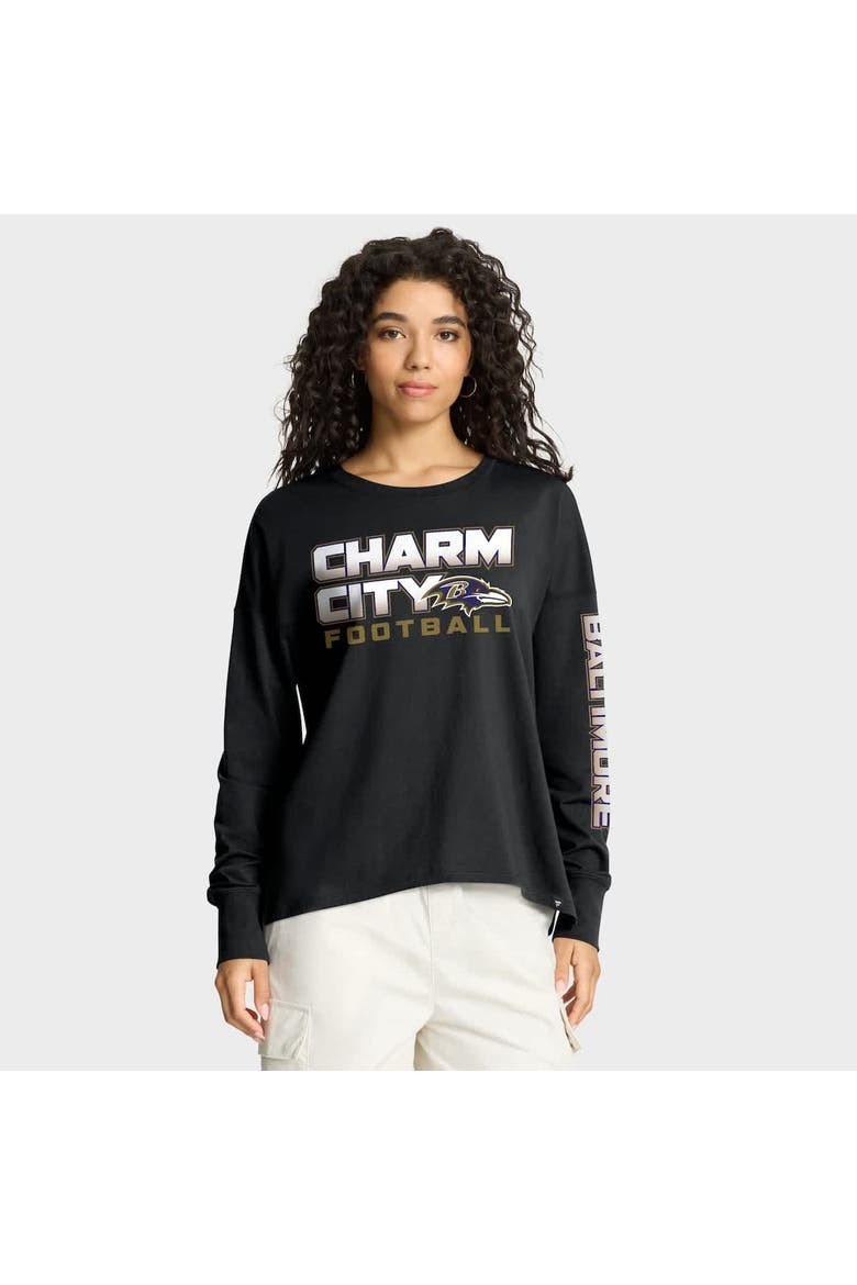 Women's Fanatics Black Baltimore Ravens Hometown Legacy Long Sleeve T-Shirt, Main, color, Black