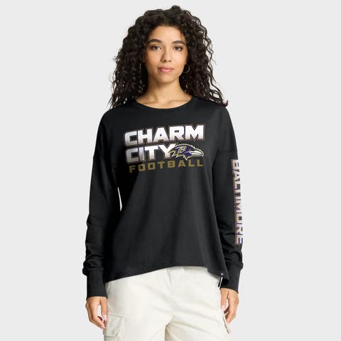 Women's Fanatics Black Baltimore Ravens Hometown Legacy Long Sleeve T-Shirt