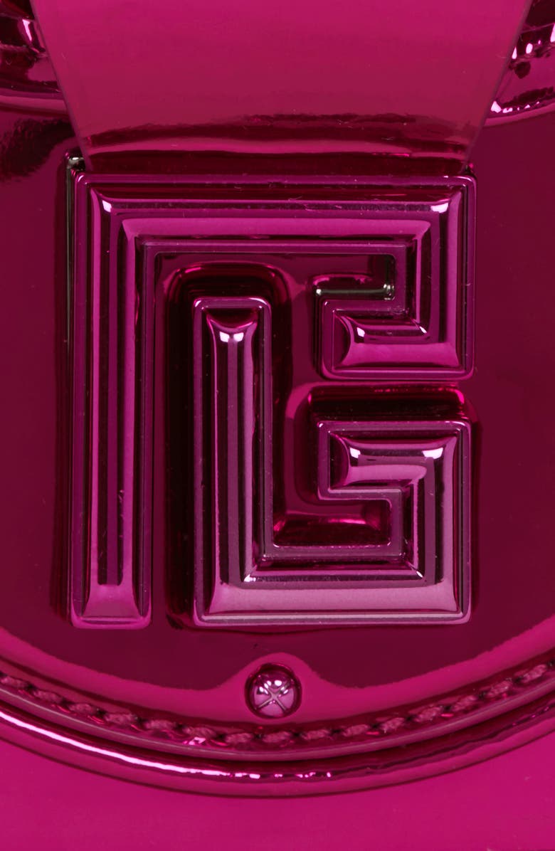 Balmain Blaze Mirror Leather Convertible Top Handle Bag, Alternate, color,