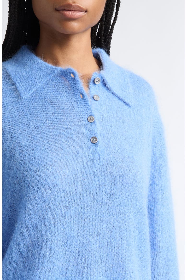 Ryan Alpaca & Mohair Blend Polo Sweater, Alternate, color, POWDER