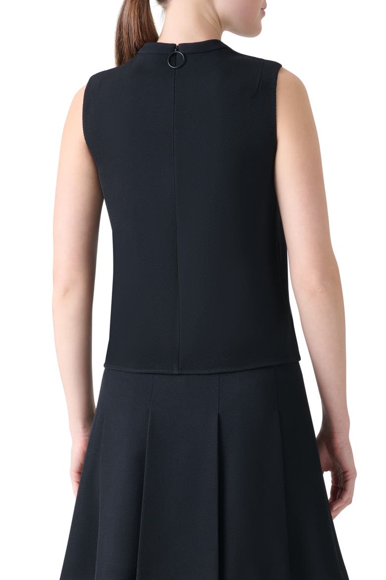 Ring Yoke Virgin Wool Top, Alternate, color, BLACK