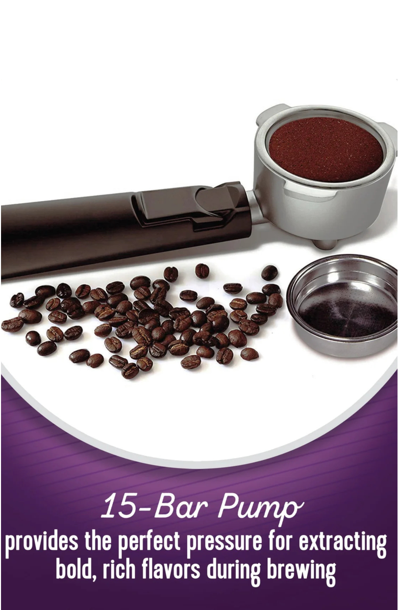 Mr. Coffee Café Barista, Alternate, color, Stainless Steel