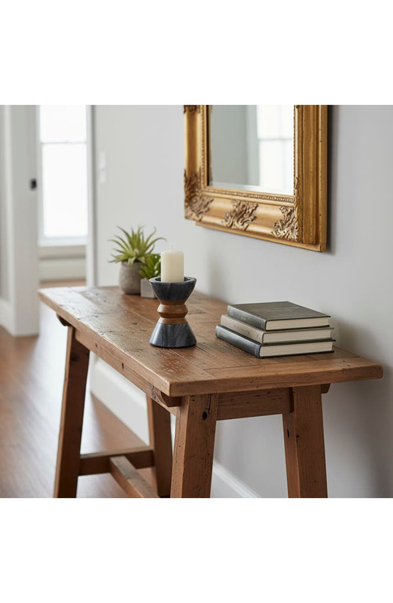 Mela Artisans Monarch Marble & Acacia Candleholders, Alternate, color, Black