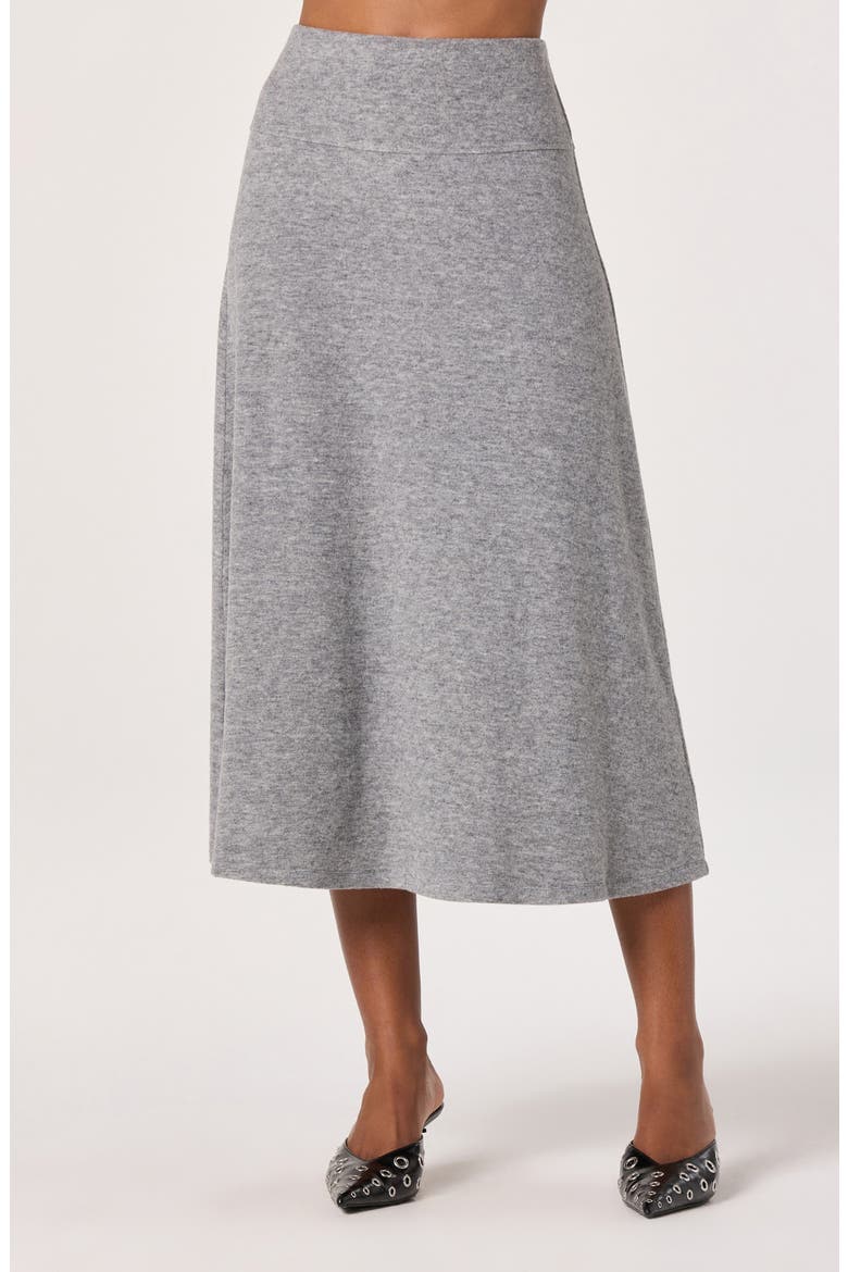 Knit Midi Skirt, Main, color, CHARCOAL