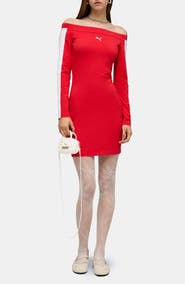 PUMA T7 Off the Shoulder Bodycon Dress