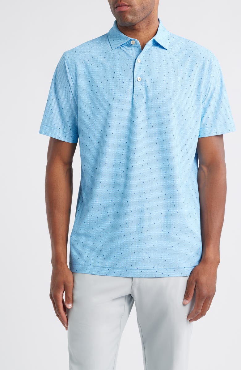 Peter Millar Old Fashioned Cocktail Print Performance Piqué Polo, Main, color,