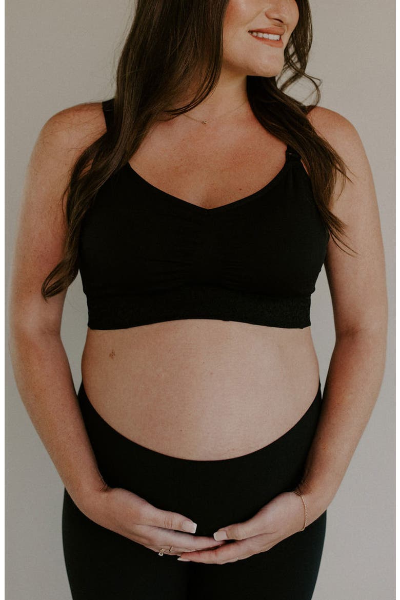 Blush Maternity & Nursing Bra, Main, color, BLACK
