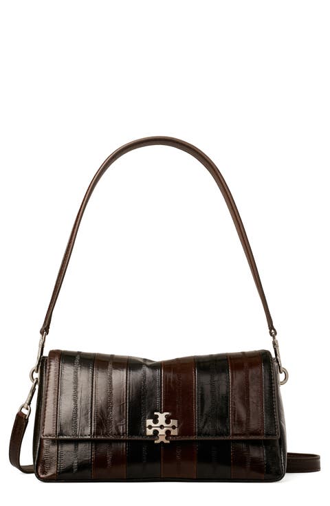 Charlie Small Eel Embossed Leather Shoulder Bag