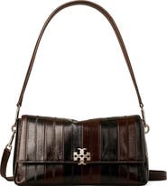 Tory Burch Charlie Small Eel Embossed Leather Shoulder Bag