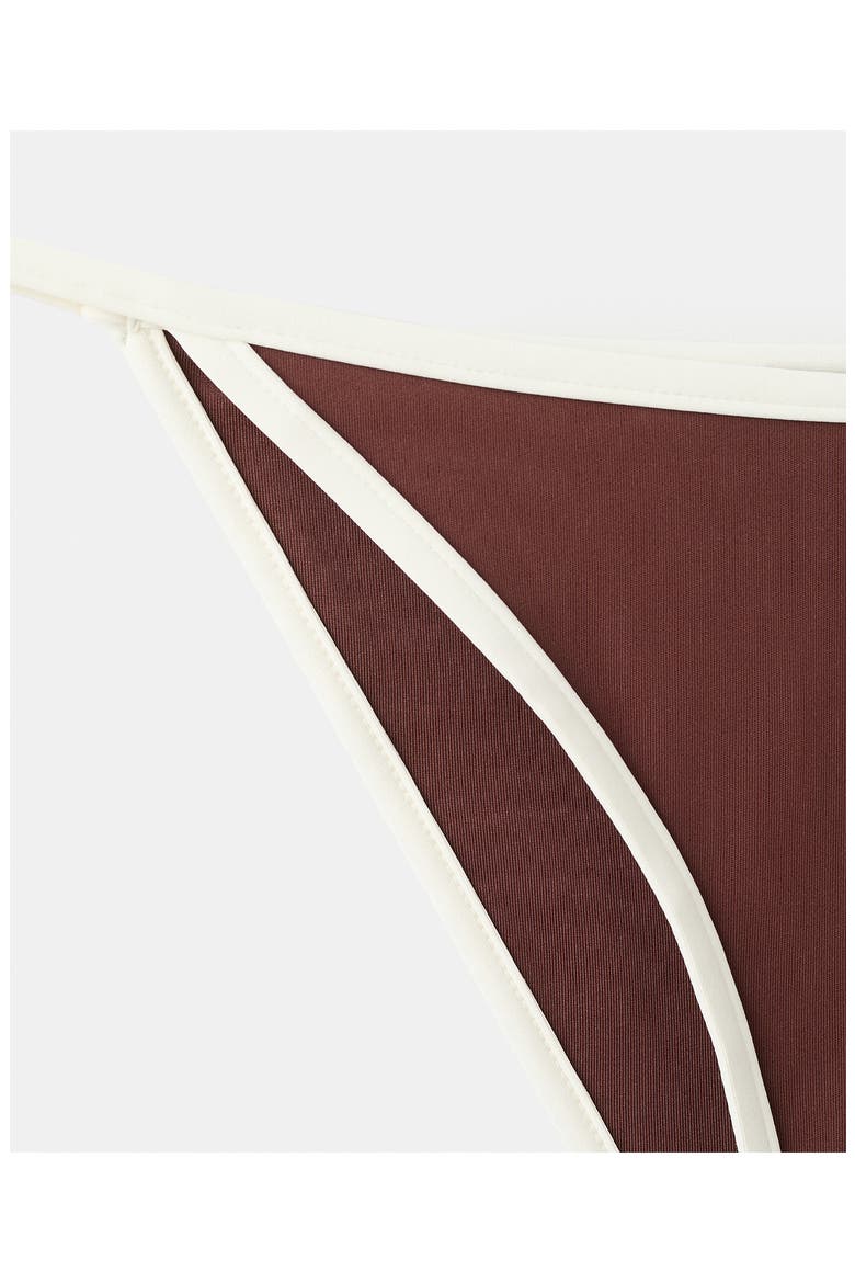 Contrast Binding Bikini Bottoms, Alternate, color, BROWN