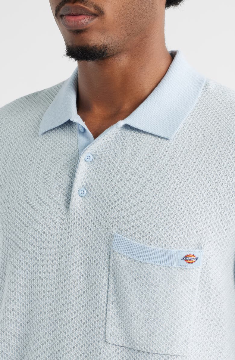 Dickies Rocky Textured Cotton Polo, Alternate, color, Whitecap Gray