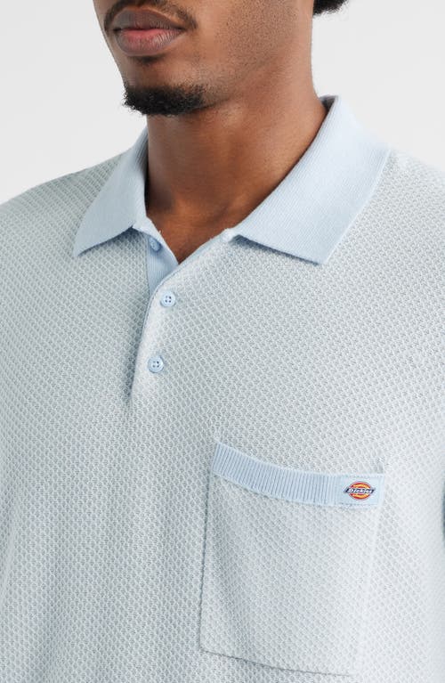 Dickies Rocky Textured Cotton Polo In Blue